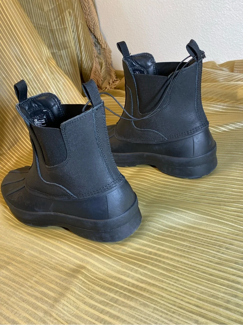 NWT GOODFELLOW men Waterproof Black Chelsea Duck Boots, size 12